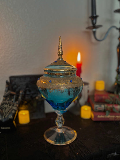 Jeweled Glass Apothecary Jar