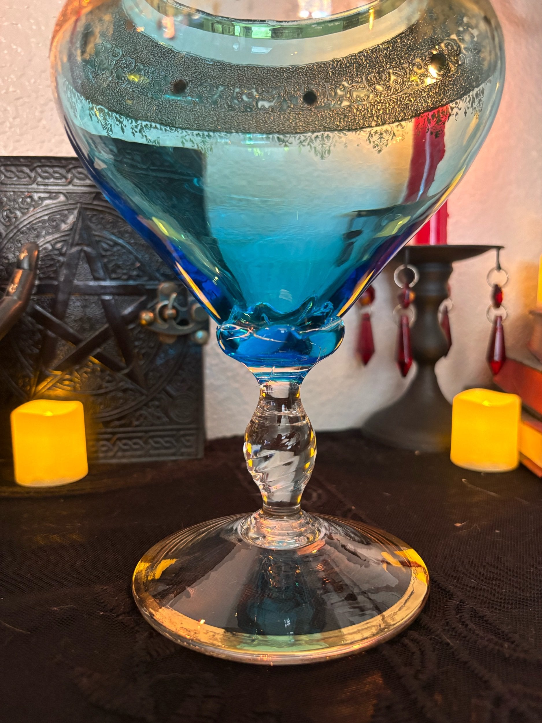 Jeweled Glass Apothecary Jar