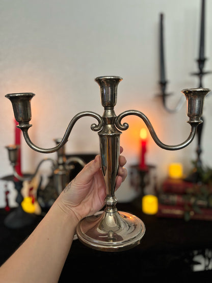 Pair of Silver Candelabras