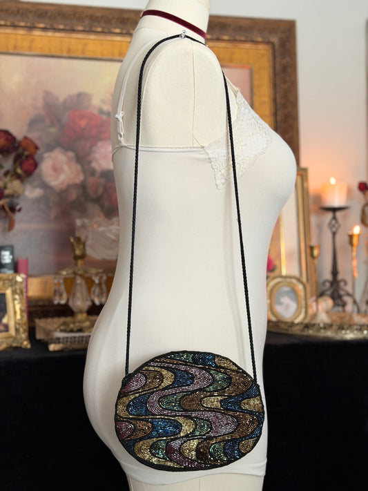 La Regale Wavy Beaded Handbag
