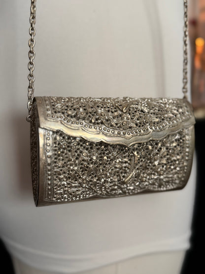 Antique Silver Filigree Handbag