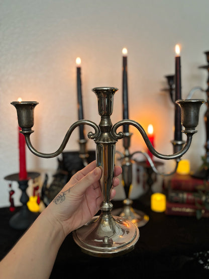 Pair of Silver Candelabras