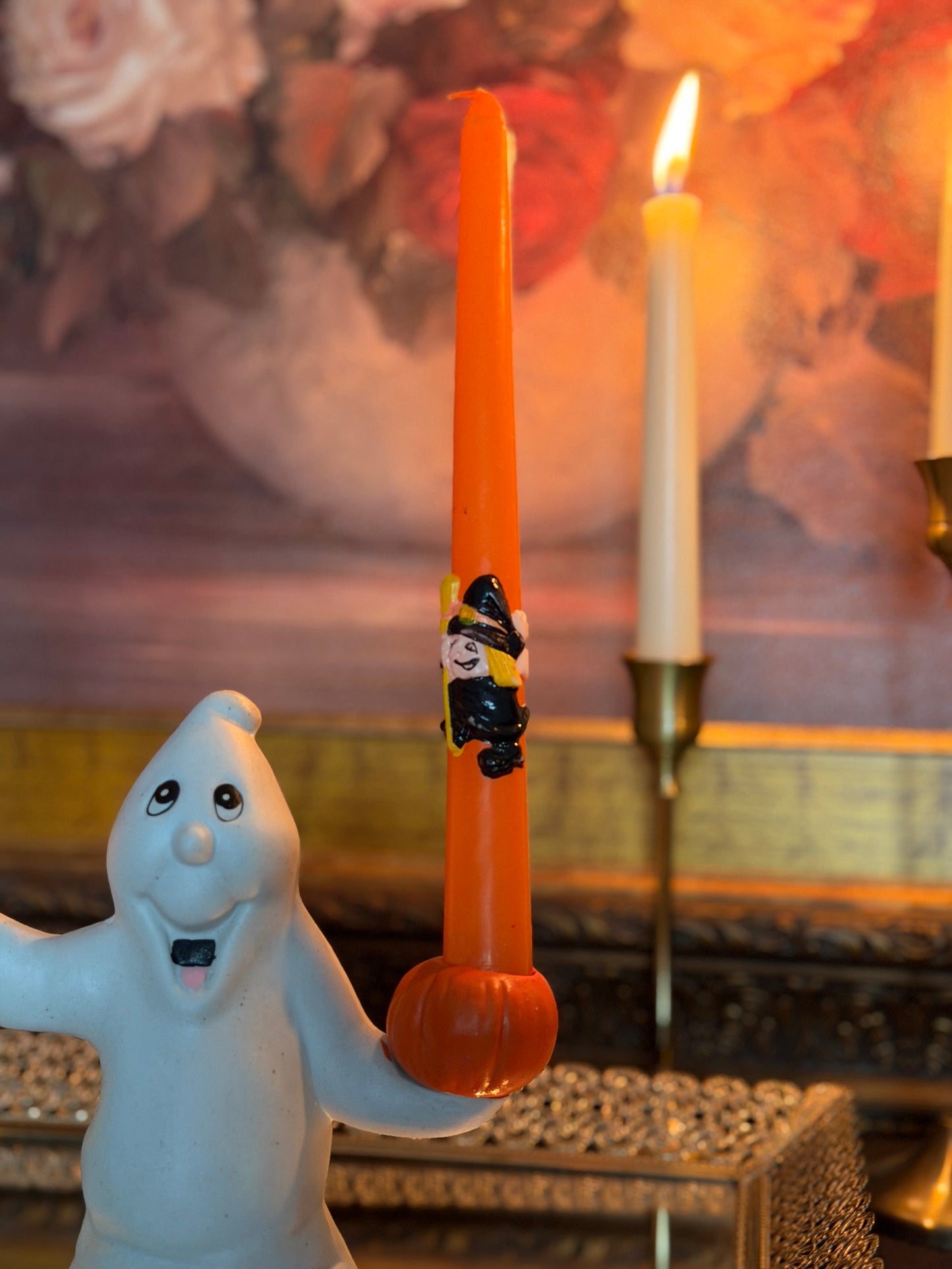 70s Flying Witch Candlesticks