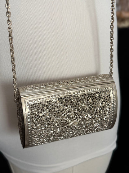 Antique Silver Filigree Handbag