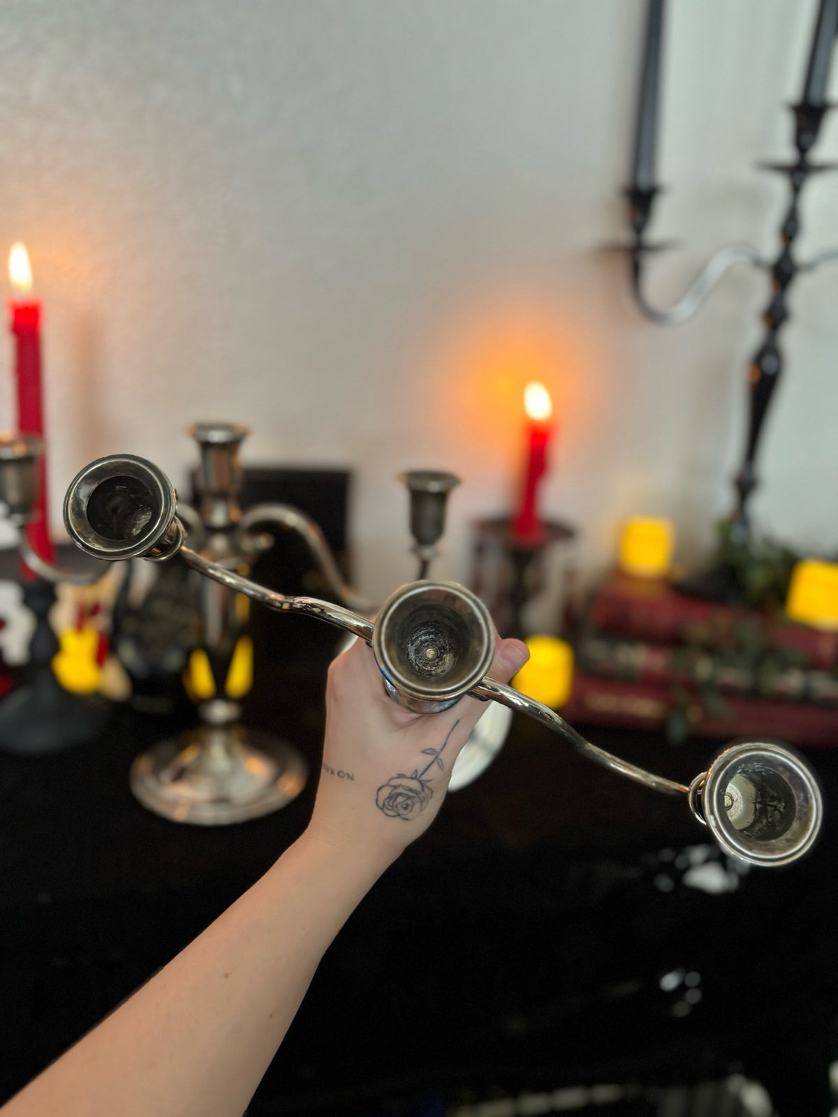 Pair of Silver Candelabras