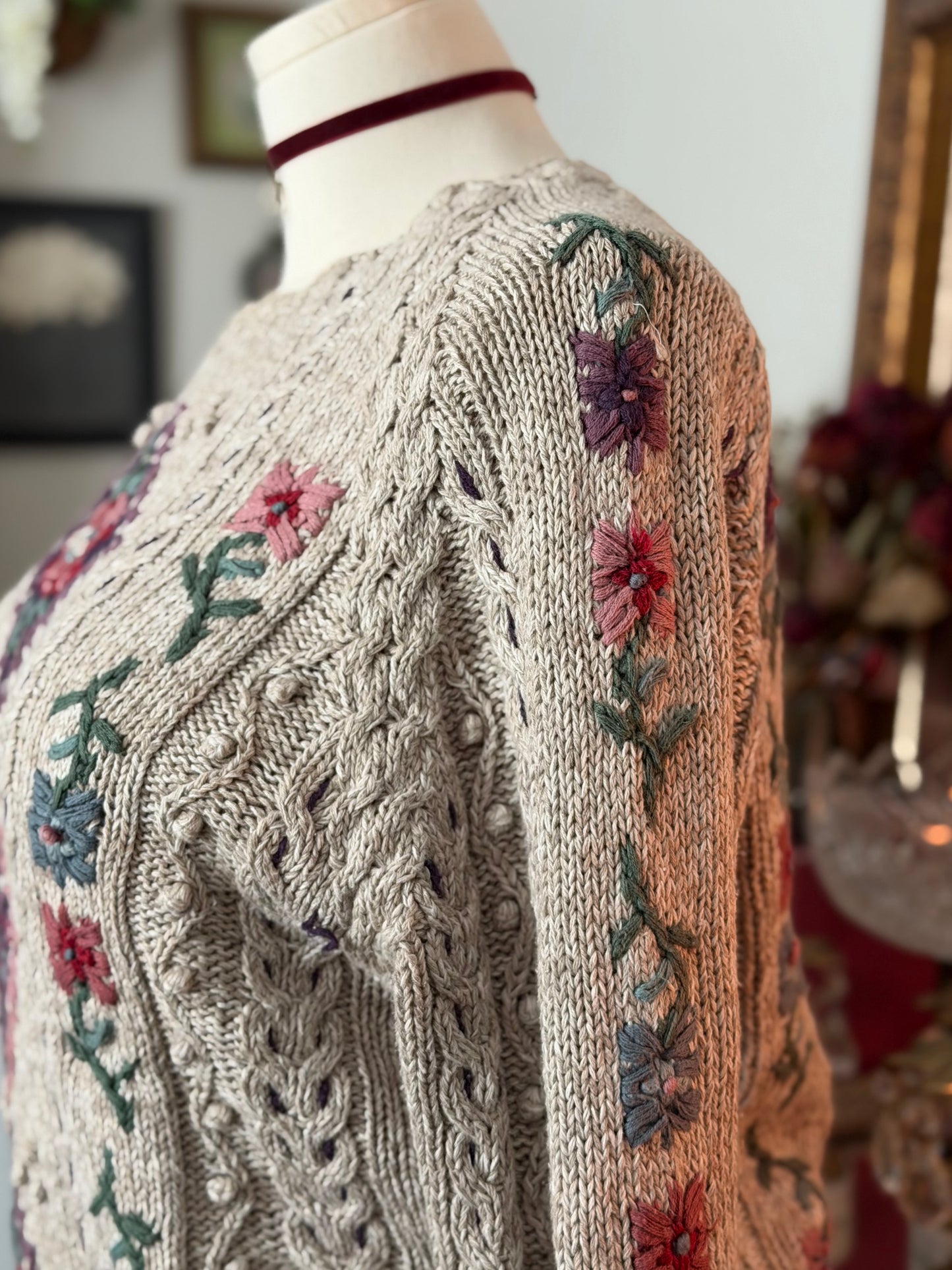 Northern Isles Floral Knit Sweater
