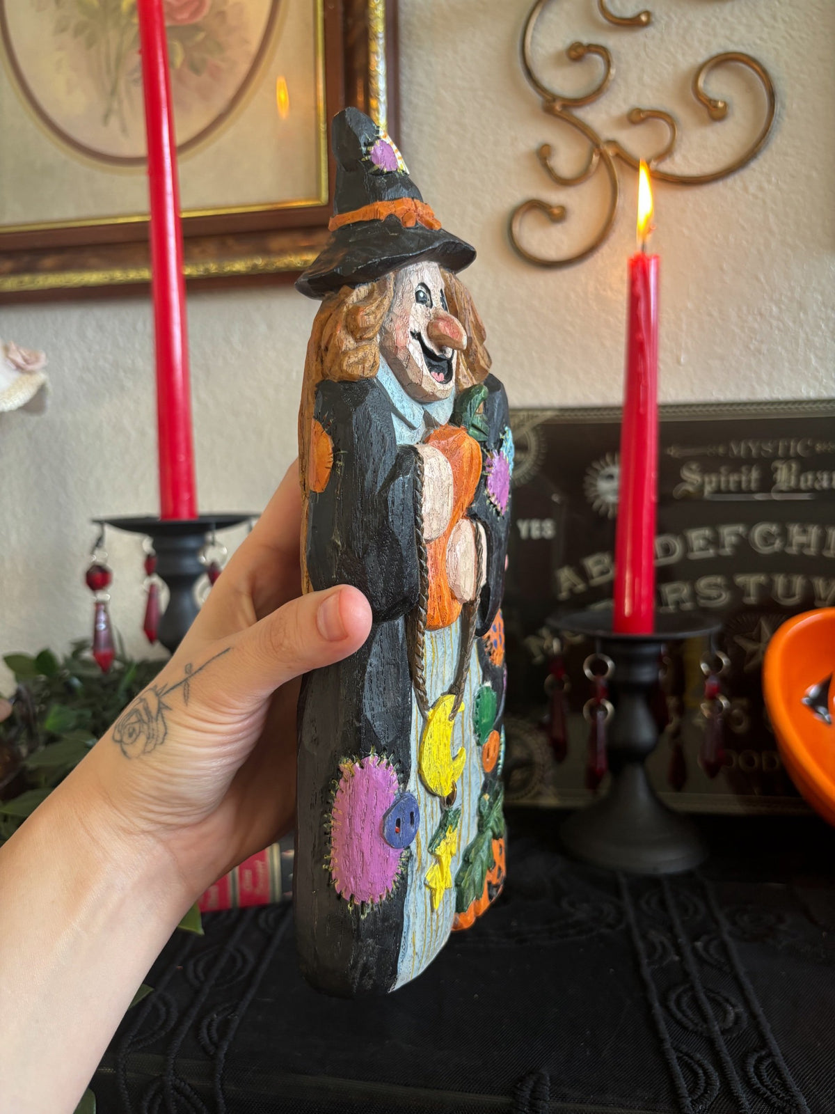 Carved Witch Figurine