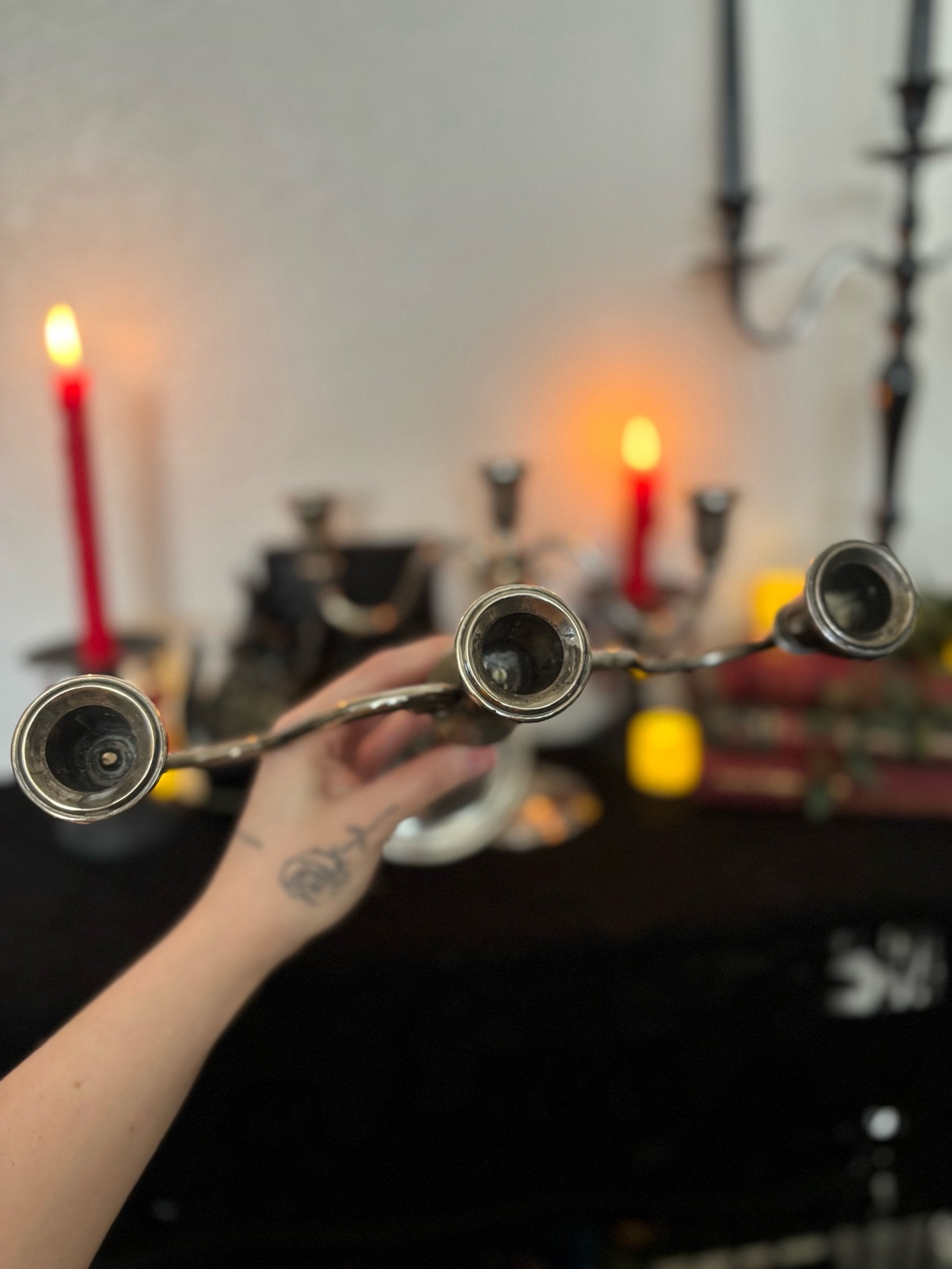 Pair of Silver Candelabras