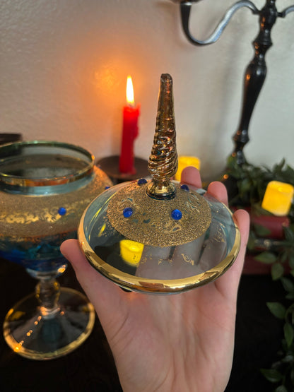 Jeweled Glass Apothecary Jar