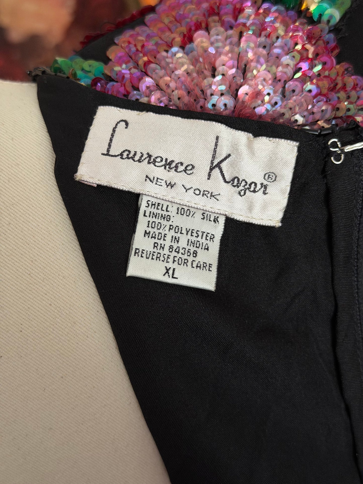 Laurence Kazar Sequin Beaded Blouse