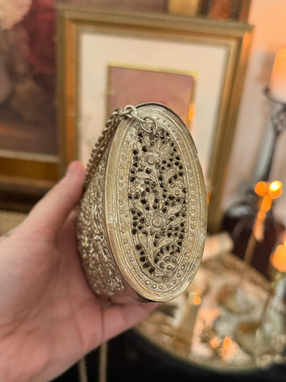 Antique Silver Filigree Handbag