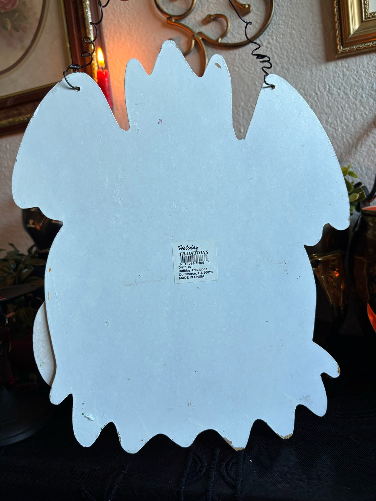 Hanging Wooden Bat Sign