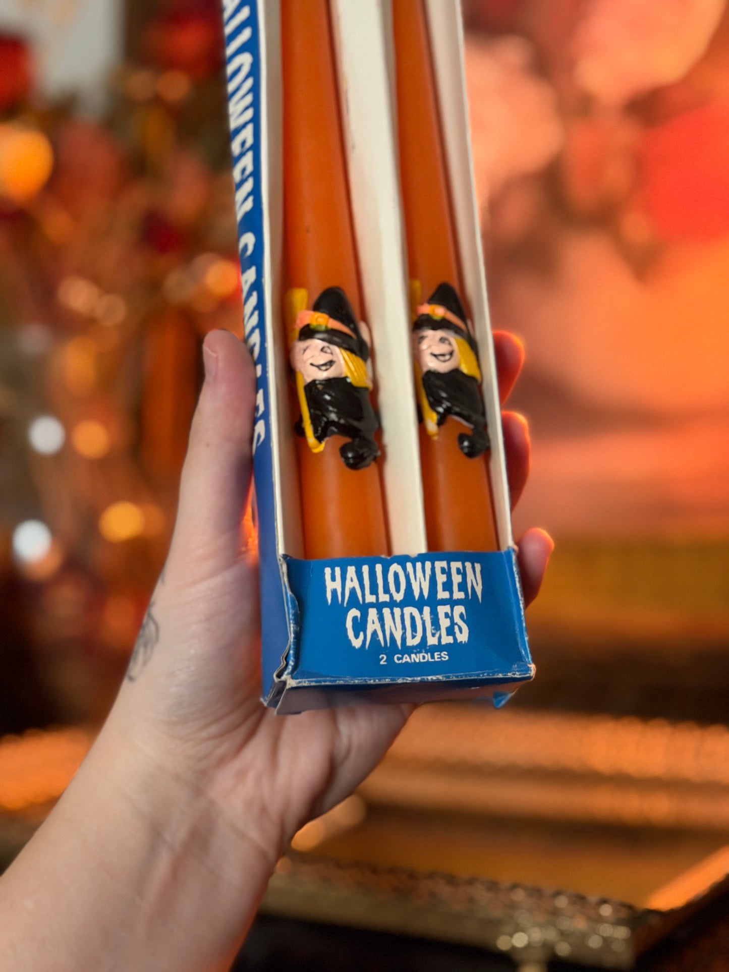 70s Flying Witch Candlesticks