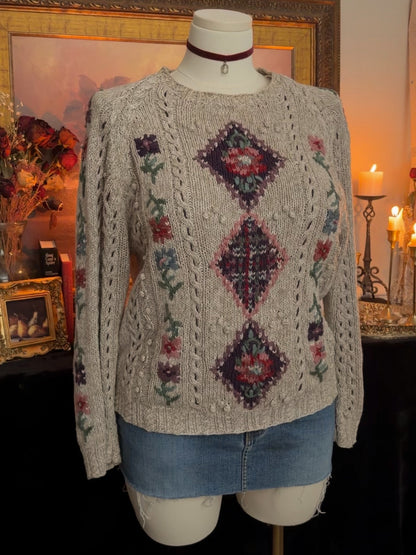 Northern Isles Floral Knit Sweater