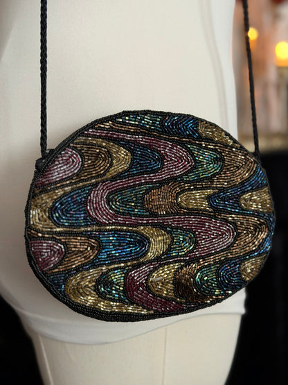 La Regale Wavy Beaded Handbag