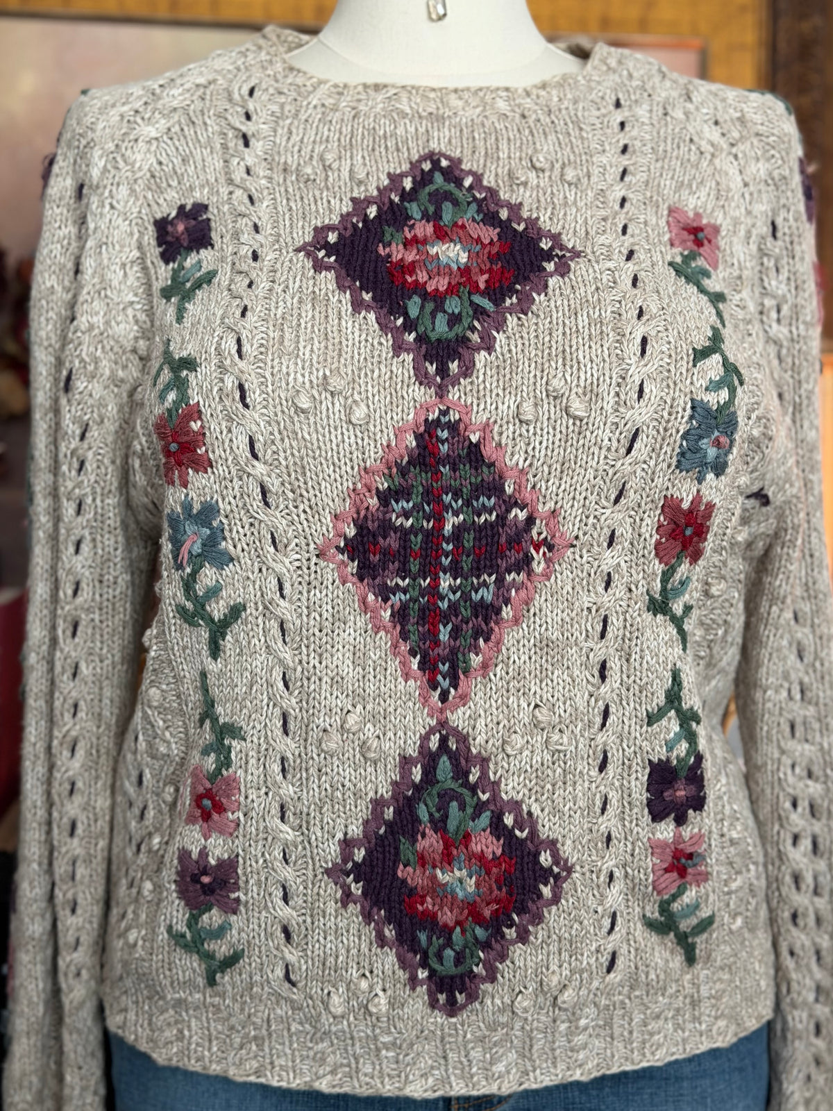 Northern Isles Floral Knit Sweater