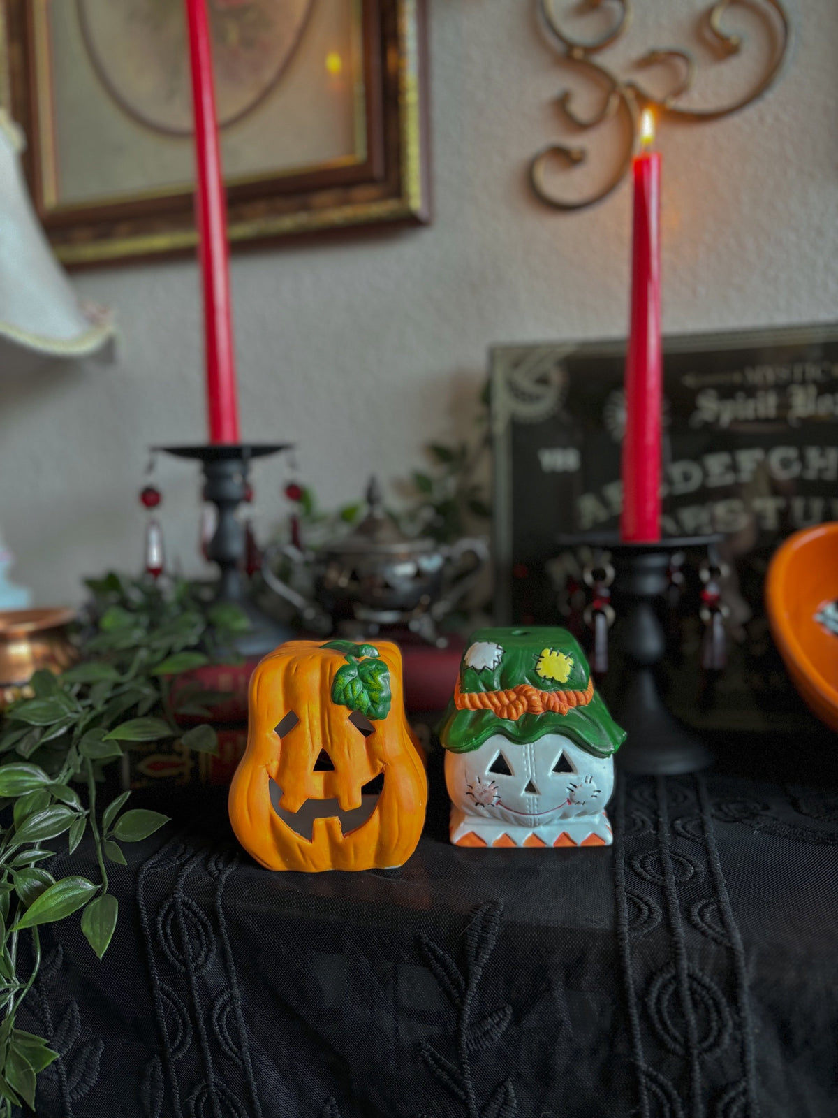 Set of Halloween Candle Holders
