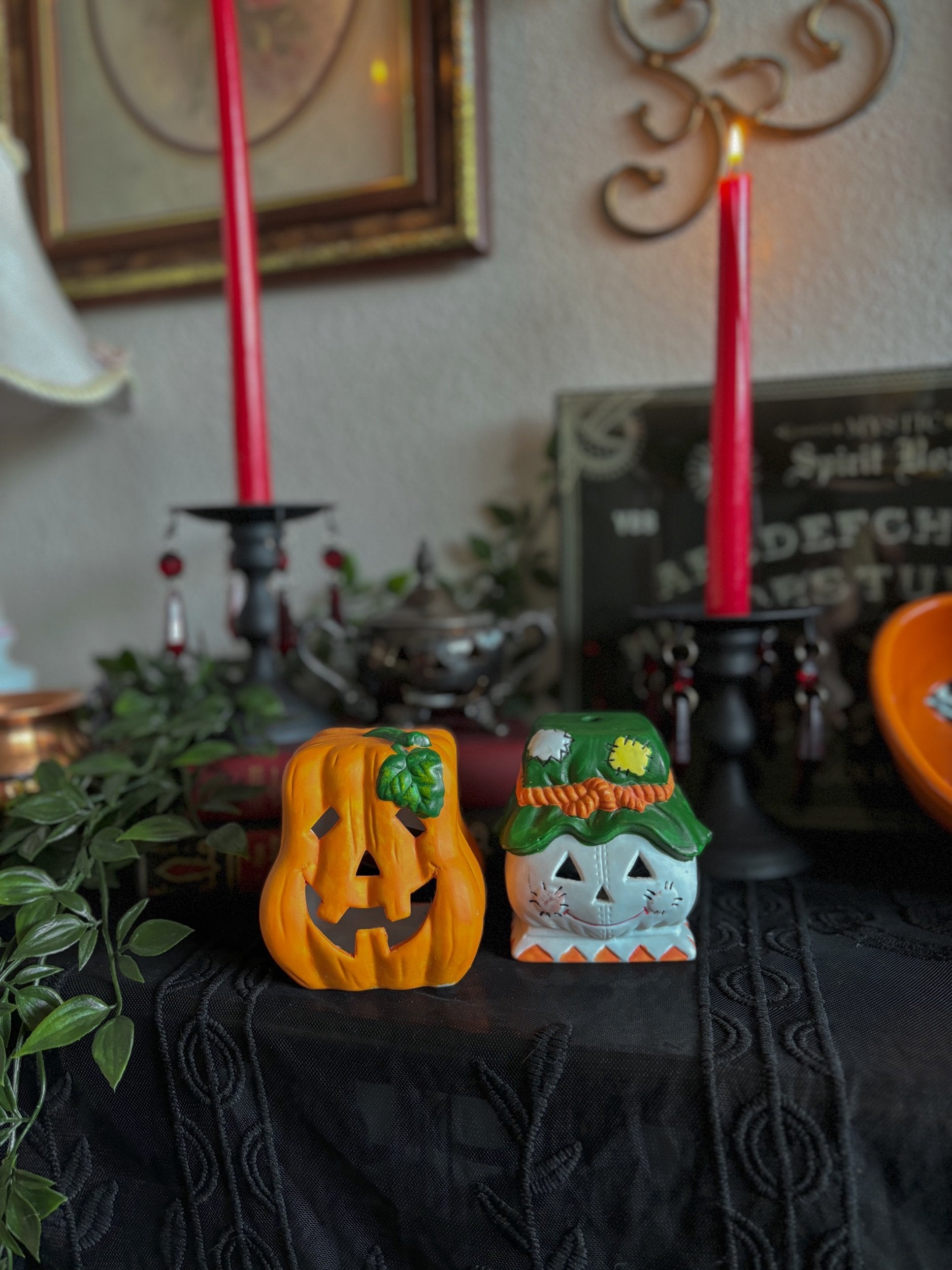 Set of Halloween Candle Holders